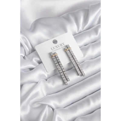 VIP Seri Zirkon Taşlı Su Yolu Kadın Küpe