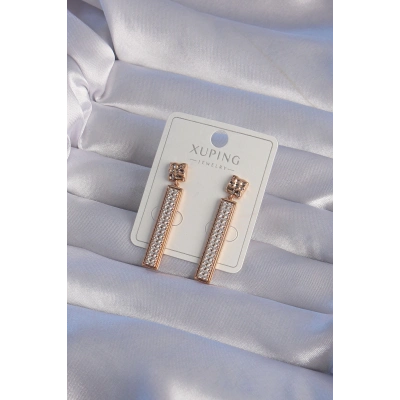 XUPİNG Rose Renk Zirkon Taşlı Su Yolu Küpe