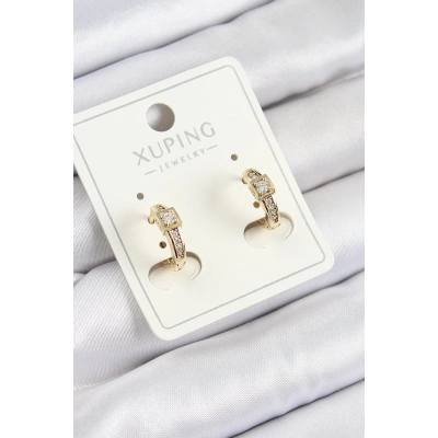 Xuping Zirkon Taşlı Kemer Model Gold Renk Kadın Küpe