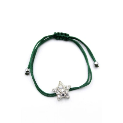 Yıldız İp Bileklik - Haki Yeşil