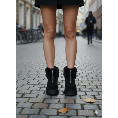 Zinya Siyah Süet Bot