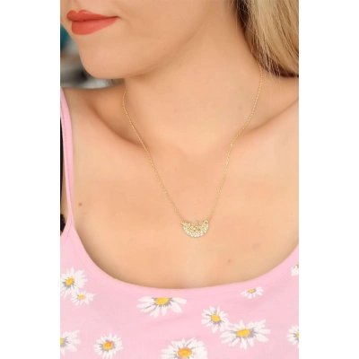 Zirkon Taşlı Bayan Kolye