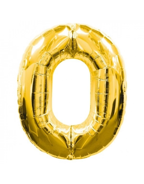 0 Rakamlı Folyo Balon Gold Renk  40 İnç