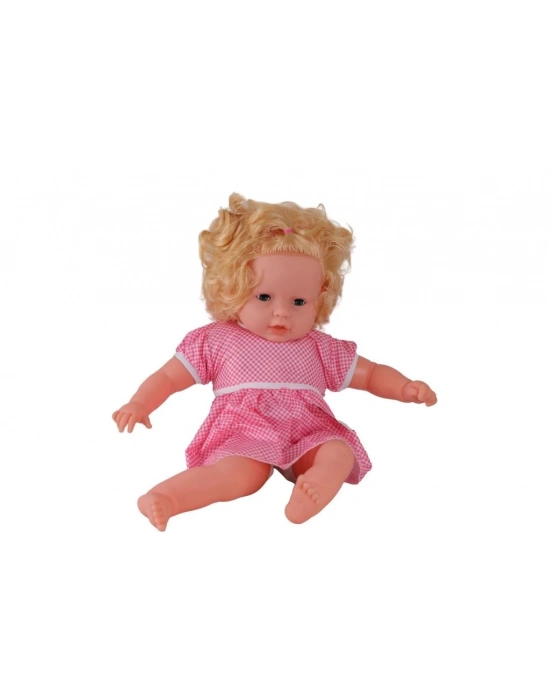 0073 60 CM DOLGU GÖVDELİ SAÇLI BÜYÜK BEBEK