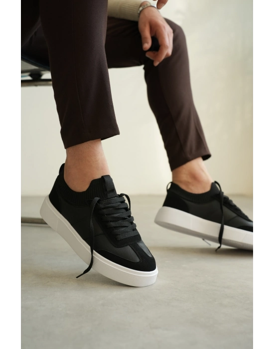 -010  Siyah Cilt Günlük Erkek Ayakkabı