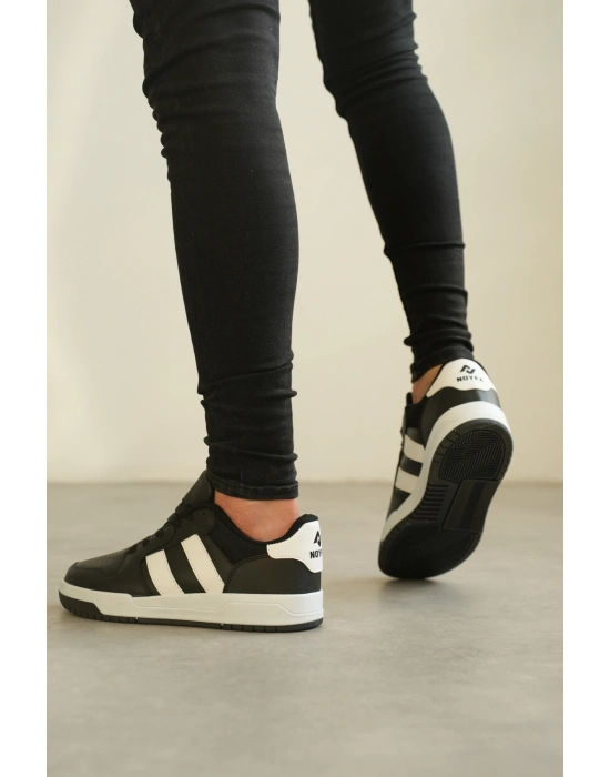 -013  Siyah Beyaz Günlük Erkek Ayakkabı