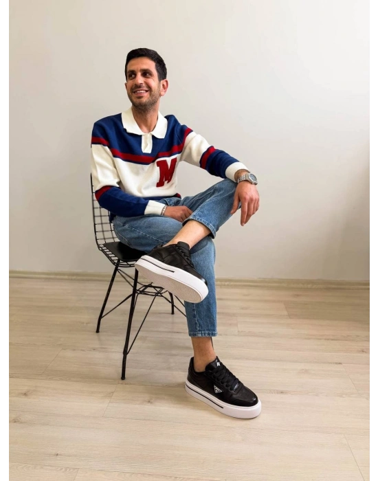 -04  Siyah Cilt Günlük Erkek Ayakkabı