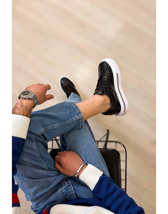 -04  Siyah Cilt Günlük Erkek Ayakkabı