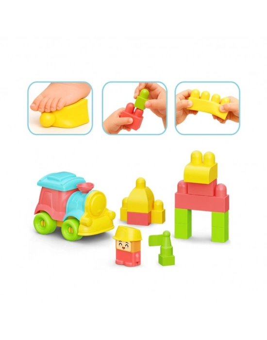 04122 YUMUŞAK  BLOKLAR TREN SET 24 PARÇA