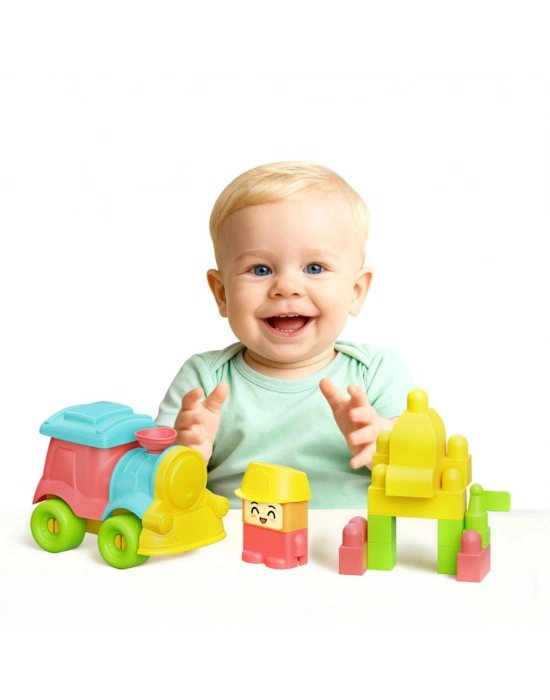 04122 YUMUŞAK  BLOKLAR TREN SET 24 PARÇA