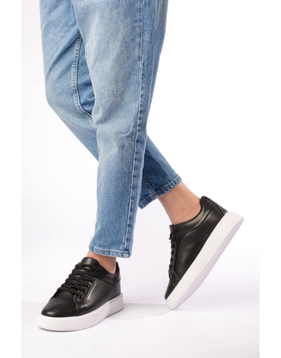 -08  Siyah Cilt Günlük Erkek Ayakkabı