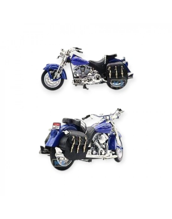1:12 Ölçekli Model Motosiklet - Classic - HX796 - Mavi