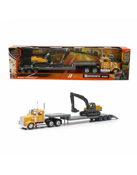 ® 1:43 Long Haul Kenworth Taşıyıcı Tır ve Ekskavatör