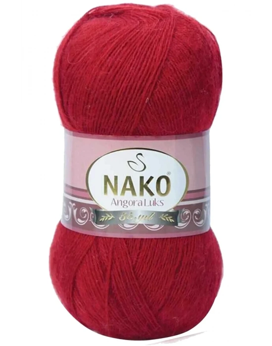 1 Adet Angora Lüks El Örgü İpi Koyu Kırmızı 1175