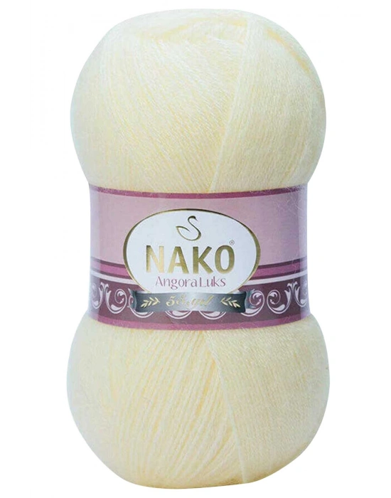 1 Adet Angora Lüks El Örgü İpi Krem 256