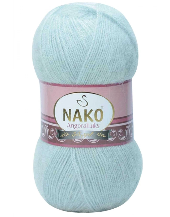 1 Adet Angora Lüks El Örgü İpi Saraylı Mint 10471