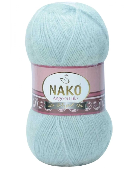 1 Adet Angora Lüks El Örgü İpi Saraylı Mint 10471