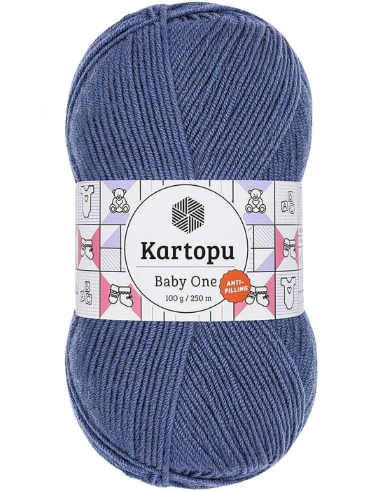 1 Adet Baby One Tüylenmeyen El Örgü İpi Yünü Koyu Mavi K1533