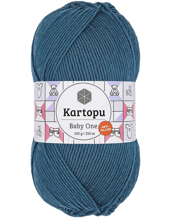 1 Adet Baby One Tüylenmeyen El Örgü İpi Yünü Petrol K1467