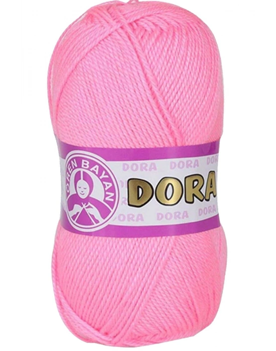1 Adet Dora El Örgü İpi Yünü 100 gr 040 Şeker Pembe