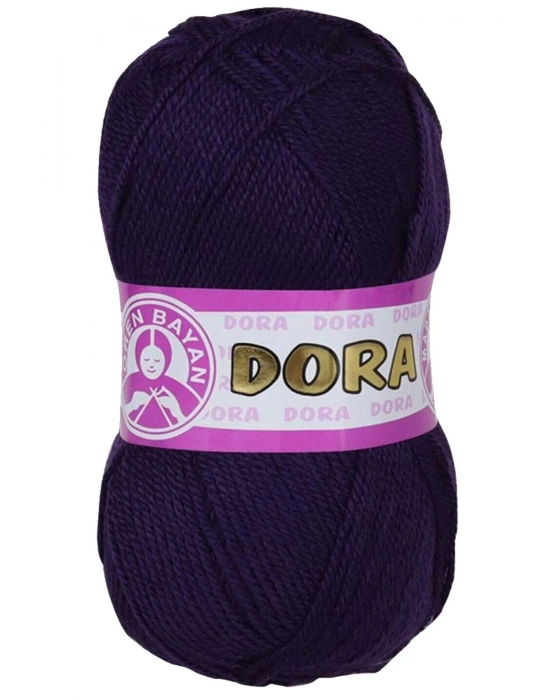 1 Adet Dora El Örgü İpi Yünü 100 gr 060 Koyu Mor