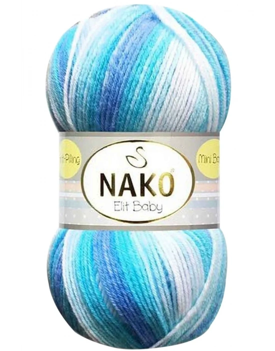 1 Adet Elit Baby Mini Batik Bebe El Örgü İpi Okyanus 32455