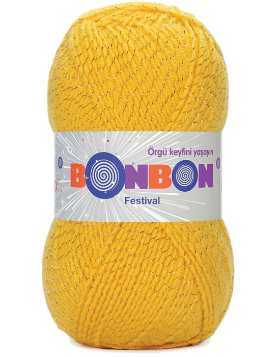1 Adet Festival Simli Örgü İpi Yünü Renk No:217