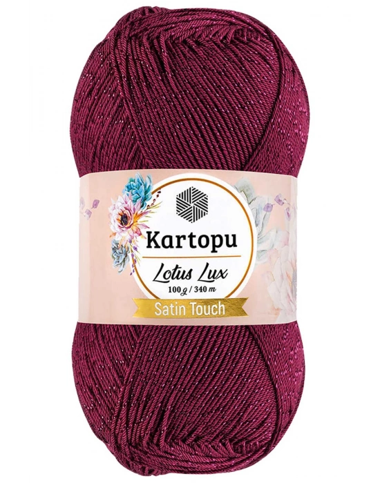 1 Adet Lotus Lux Bikini Büstiyer Bluz Simli Örgü İpi K747 Vişne