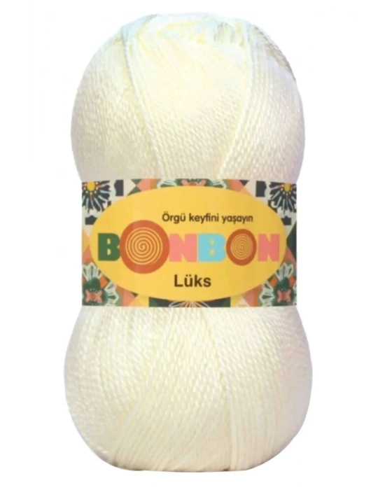 1 Adet Lüks Patik İpi Yünü Ekru 98300