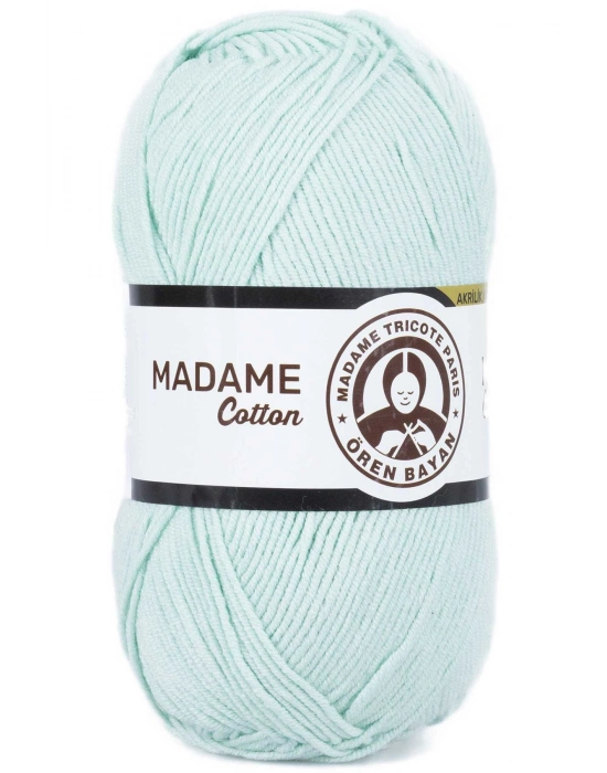 1 Adet Madame Cotton El Örgü İpi Yünü 100 gr 017 Mint Yeşili
