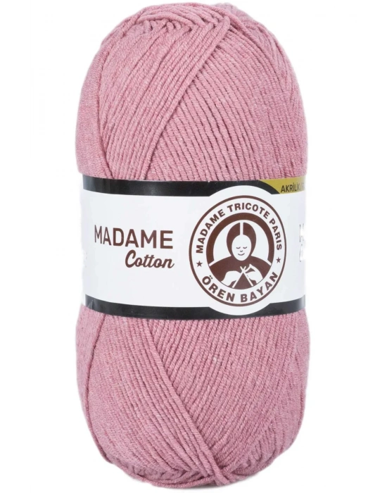 1 Adet Madame Cotton El Örgü İpi Yünü 100 gr 024 Gül Kurusu