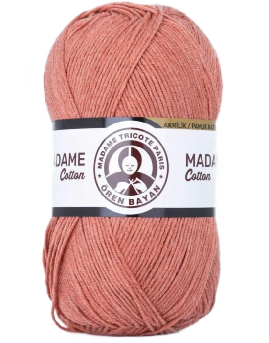 1 Adet Madame Cotton El Örgü İpi Yünü 100 gr 037 Kiremit