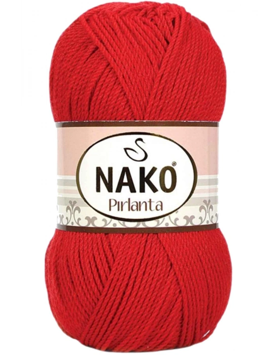 1 Adet Pırlanta Amigurumi El Örgü İpi Yünü Gelincik Kırmızı 6741