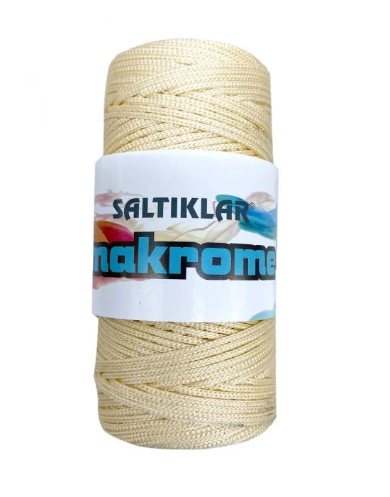 1 Adet Polyester Makrome İpi 270 Krem 100 gr
