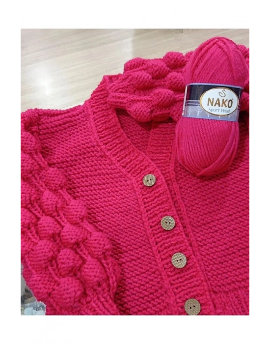 1 Adet Sport Wool Atkı Bere Ceket Yelek Örgü İpi Yünü No: 185 Fırtına