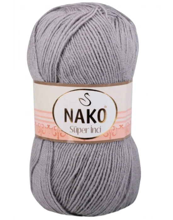 1 Adet Süper İnci El Örgü İpi 100 gr Gri 11538