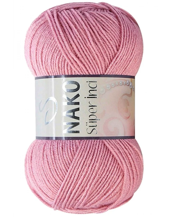 1 Adet Süper İnci El Örgü İpi 100 gr Gül Kurusu 275