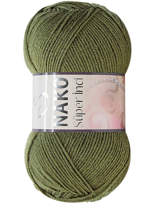 1 Adet Süper İnci El Örgü İpi 100 gr Haki 4234
