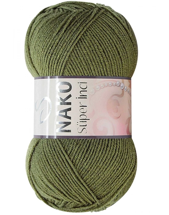 1 Adet Süper İnci El Örgü İpi 100 gr Haki 4234