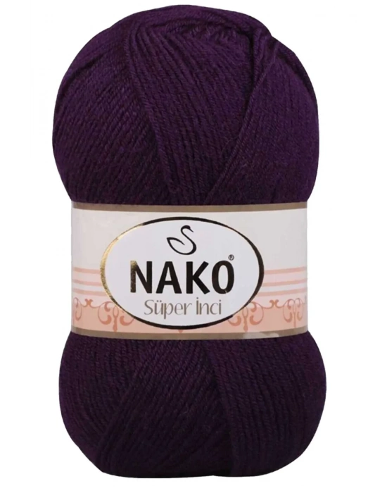 1 Adet Süper İnci El Örgü İpi 100 gr Mor 3260