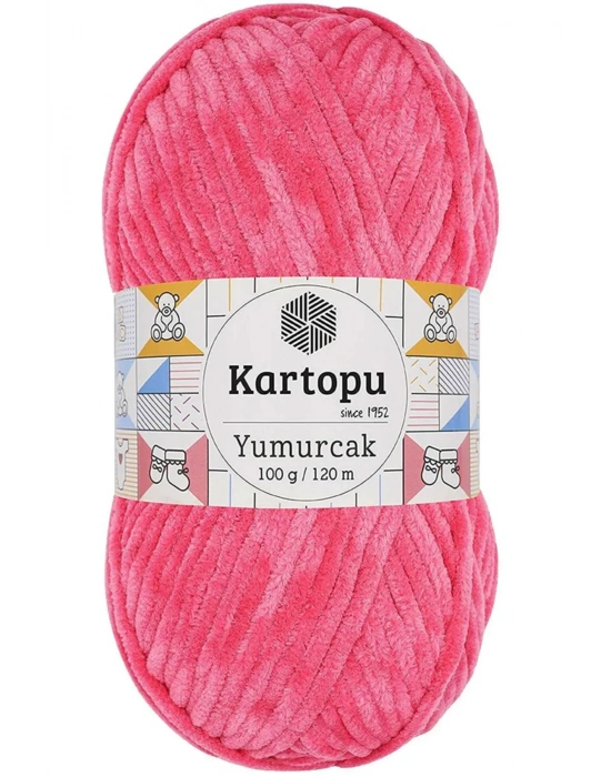 1 Adet Yumurcak Kadife El Örgü İpi Pembe K798