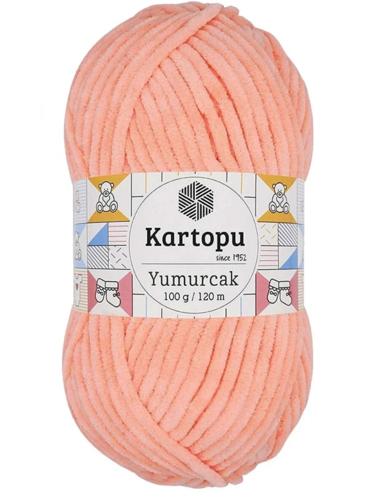 1 Adet Yumurcak Kadife El Örgü İpi Somon K218