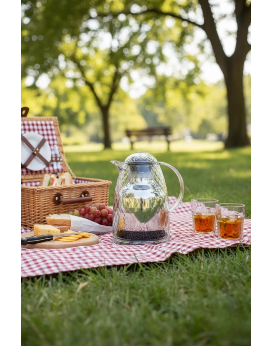 1 Lt Akrilik Şeffaf Çay Termosu 12 Saat Sıcak 24 Saat Soğuk