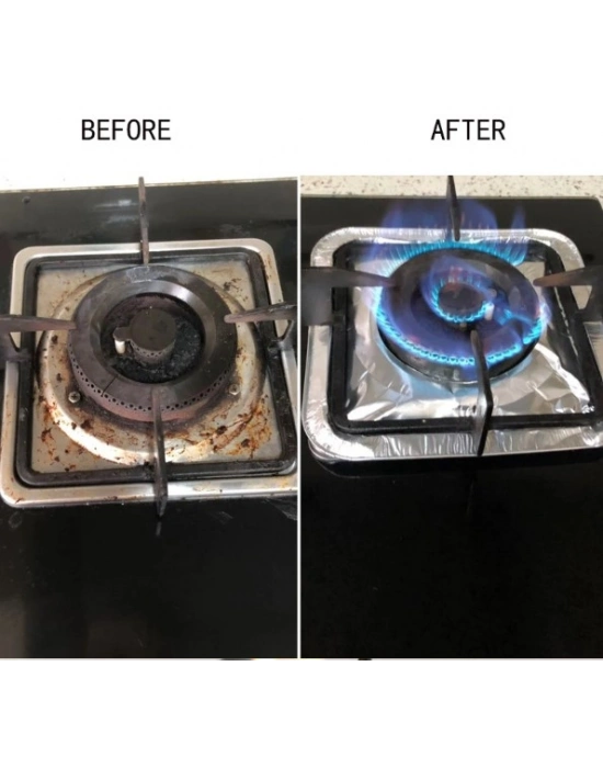 10 Adet Alüminyum Ocak Koruyucu Folyo