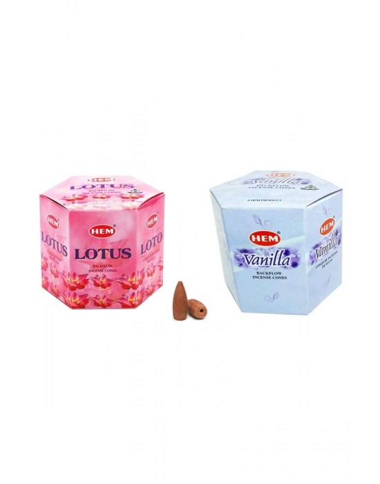 10 Adet Geri Akış Backflow Şelale Tütsü Konisi Tütsü Back Lotus Vanilla