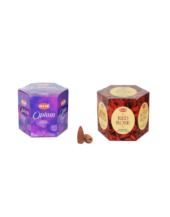 10 Adet Geri Akış Backflow Şelale Tütsü Konisi Tütsü Back Opium Gül