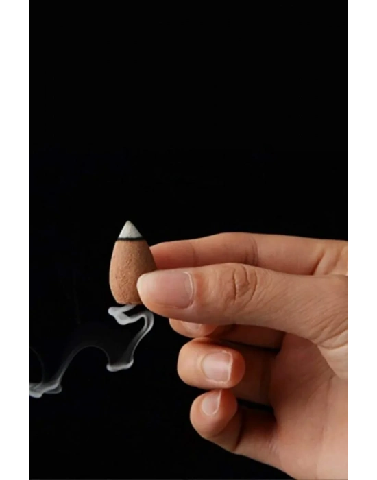 10 Adet Geri Akış Backflow Şelale Tütsü Konisi Tütsü Back Opium Gül