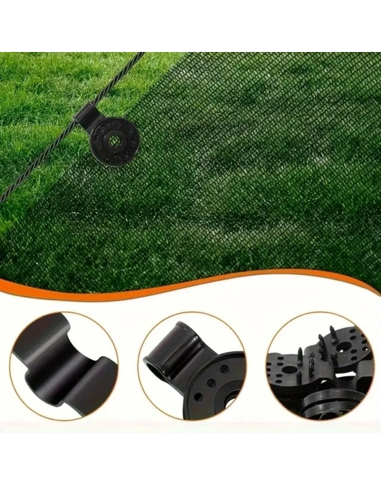 ®  10 Adet Güneşlik Filesi Sabitleme Klipsleri, Gölgelik Bezi ve Brandalar İçin Dayanıklı Plastik Kelepçe Kancaları