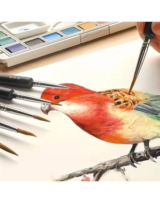 10 Adet Hobi ve Araba İnce Detay Rötuş Fırça Seti