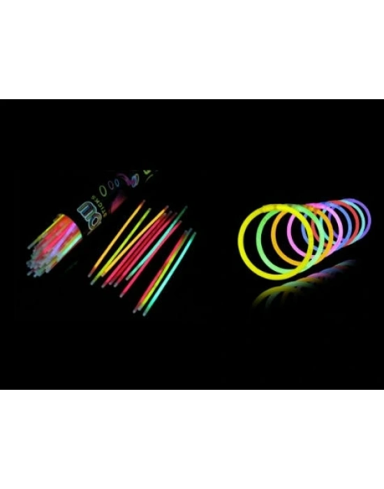 10 Adet Karanlıkta Işık Veren Bracelet Fosforlu Kırılan Çubuk Bileklik